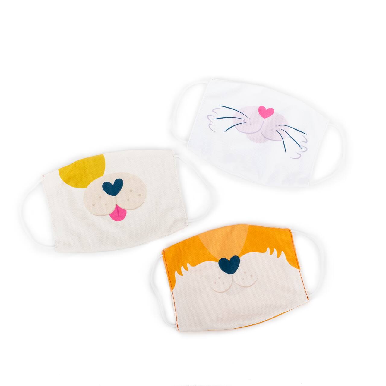 Educational Insights Puppy Kitty Fox Kids Face Masks, 3ct.